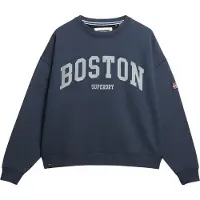Superdry für Damen. W2012442A Übergroßes Athletic Sweatshirt marineblau (S), Lässig, Baumwolle