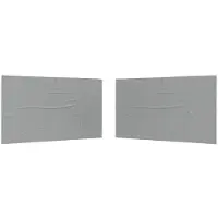 Syfax Party Zelt Seitenteil 2 pcs Hellgrau 400 x 195 cm PE und Stahl