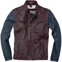 Black-Cafe London Firenze Rot Blau Motorrad Lederjacke Größe 56