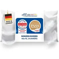 AM Qualitätsmatratzen Premium Daunenkissen 45x70 im 3-Kammer-System Made in Germany & DOWNPASS Zertfiziert