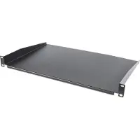 Intellinet 19" Fachboden zur Frontmontage, 1 HE, Montage an den beiden vorderen Profilschienen, 300 mm Tiefe, nicht perforiert, schwarz, Regalboden, Stahl, Schwarz, 1 Stück(e), 1,65 kg