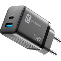 Cellularline MULTIPOWER MICRO 45W, Drinnen, AC, Schwarz