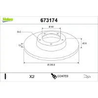 Valeo 2x Bremsscheiben Vorne für OPEL Corsa D Schrägheck (S07) 257mm 673174