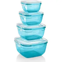 OEM Grizzly-ersettingsset aus Kunststoff, 4 Behälter (0,5L, 0,9L, 1,5L, 2,4L), wasserdicht, magnetronbeständig