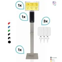 Blanc HYGIENIC SET: Desinfektionsspender SENSOR Cosmos +Bodenständer Edelstahl +Infotafel +3x 1-Liter Hautdesinfektion +prof. Hygieneplan