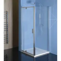 Polysan EASY Rechteckige/Quadrat Duschkabine Drehtür 900-1000x900mm L/R Variante,brick glas