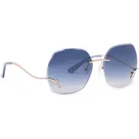 GUESS GU00268 Damen-Sonnenbrille Vollrand Butterfly Metall-Gestell, pink