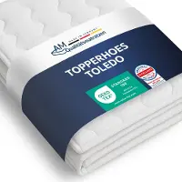 AM Qualitätsmatratzen Lyocell Topperbezug Made in Germany mit Anti-Rutsch Unterseite 160x210cm