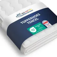 AM Qualitätsmatratzen Lyocell Topperbezug Made in Germany mit Anti-Rutsch Unterseite 150x210cm