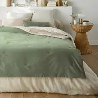 La redoute interieurs Gesteppte Tagesdecke Velvet, Baumwollsamt/leinen-mix Uni