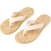 O'Neill Damen Flip Flops Floral mit geflochtenen Riemen und laserbedrucktem Fußbett