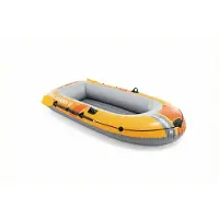 Intex Boot Schlauchboot Angelboot Ruderboot Challenger für 2 Personen, Set mit Paddel und Luftpumpe ,236x114x41cm Maximale Tragfähigkeit: 200 kg