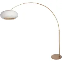 Steinhauer Bogenlampe Sparkled Light, bronze / altmessing, für Wohn- / Esszimmer, Metall, Stehlampe