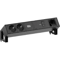 Bachmann DESK2 2xCEE7/3 1xUSB C/C 100W 1xCM 0,2m RAL9005
