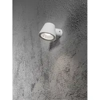 Konstsmide Trieste Halogen Wandleuchte - weiß lackiertes Aluminium, klares Acrylglas, Reflektor; 7523-250