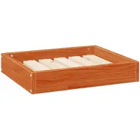 Syfax Hundebett Wachsbraun 51,5 x 44 x 9 cm Massivholz Kiefer