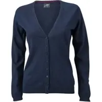 James & nicholson Damen V-Ausschnitt Cardigan JN660 navy XL