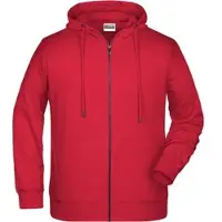 James & nicholson Herren Kapuzen Sweatjacke 8026 red XL