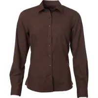 James & nicholson Damen Popeline Bluse langarm JN677 brown XXL