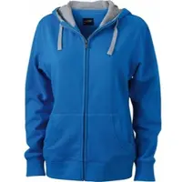 James & nicholson Damen Lifestyle Kapuzen Sweatjacke JN962 cobalt/grey heather L