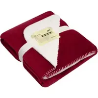 James & nicholson Velours Decke JN955 burgundy/natural one size