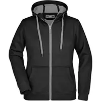 James & nicholson Damen Doubleface Jacke Sweatjacke JN354 black/carbon XL