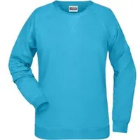 James & nicholson Damen Raglan Sweater Sweatshirt 8021 turquoise L