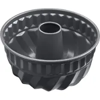 Kaiser La Forme Plus Gugelhupfform 22 cm, Gugelhupf Backform rund, extra hoher Rand, Kuchenform mit Emailleboden, antihaftbeschichtet, Schwarz