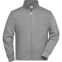 James & nicholson Unisex Sweatjacke mit Stehkragen JN836 grey heather XL