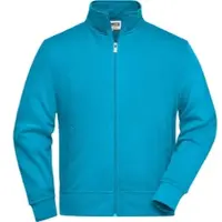 James & nicholson Unisex Sweatjacke mit Stehkragen JN836 turquoise 3XL