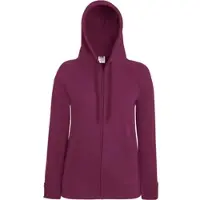 Fruit Of The Loom Damen Lightweight Hooded Sweat Jacket Sweatjacke 62-150-0 burgundy XS