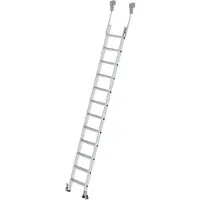 MUNK Günzburger Steigtechnik MUNK Aluminium-Regalleiter fahrbar 12 Stufen