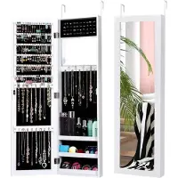 Coast Spiegel-Schmuckschrank mit Ganzkörperebene 31,5 x 8,5 x 110 cm weiß