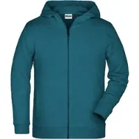 James & nicholson Kinder Kapuzen Sweatjacke 8026K petrol melange XXL