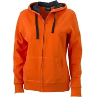 James & nicholson Schwere Damen Kapuzenjacke Sweatjacke JN594 dark orange/carbon S