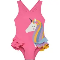 Color Kids - Kid's Swimsuit with Application - Badeanzug Gr 128 rosa