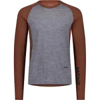 Mons Royale Mens Temple Merino Long Sleeve cinnamon / grey heather (136) XL