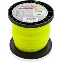 HECHT Ersatzfaden 10009024 | Trimmerfaden 2,4 mm x 90 m | Neon-Gelb Rund