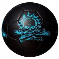 Best-Sporting Fußball Blue Scull, Glow in the Dark, Größe 5, 420 Gramm, schwarz/blau, Trainingsball
