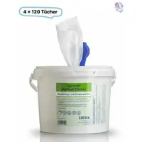 Blanc HYGIENIC Desinfektionstücher im Eimer - 480 Tücher getränkt mit Desinfektion (4 Eimer á 120 Tücher)