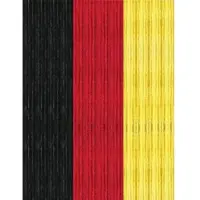 Arsvita Flauschvorhang Flauschgardine Vorhang 100 cm x 200 cm Unistreifen Schwarz Rot Gelb