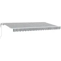 vidaXL Ausziehbare Markise Anthrazit 400 x 200 cm Stoff