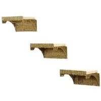 Silvio Design Wandliege 'Seegras', 3er-Set, natur, 15 x 25 x 40 cm