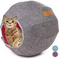 COFI Einstellbarer Katzenkorb – Schlaf- & Kuschelhöhle für Katzen Pink/Grau