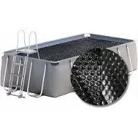 W'eau Premium Solarplane Rechteckig 1000 x 500 cm Schwarz