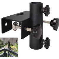 OEM Gartenparasolhalter für schwere Lasten - Klem für Terrassen - Beugel für Gartenhäuser - Durchmesser 23-38mm - schwarz
