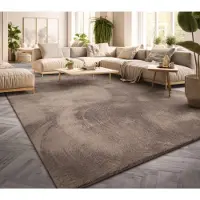 TT Home Wohnzimmer Kurzflor Einfarbig Modernes Design Waschbar