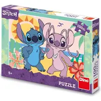 Dino Bikes Puzzle 100 pieces XXL Pieces - Stitch On The Beach