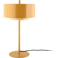 Leitmotiv - Tischleuchte Grato Anillo - ockerfarben - Ø29cm Tischlampe - Nachttischlampe, Wohnzimmer, Schlafzimmer