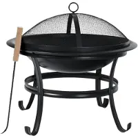 KINGHOFF KH-2030 Garten-Feuerstelle Ø54,5 cm schwarz